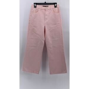 J BRAND Women’s Light Pink High Rose Straight-Leg Joan Cropped Pants SZ 28